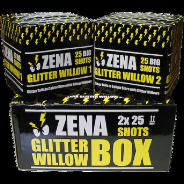 Zena Vuurwerk Zena Glitter Willow Box 50 shots